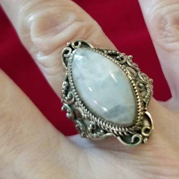 NWOT Silver 925  moonstone ring - Picture 4 of 12